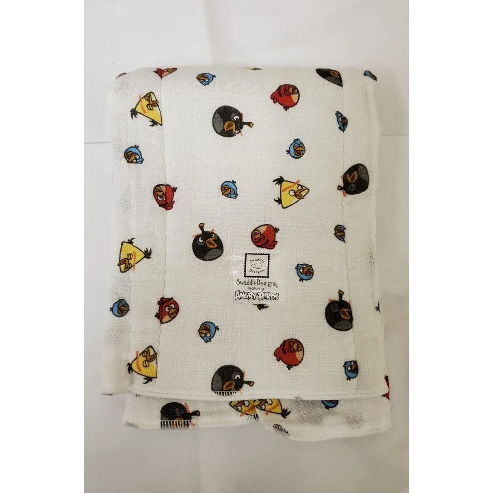 angry‎ birds muslin burp cloth